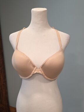 Victorias Secret 36D Racer Back T Shirt Bra Nude